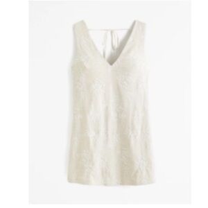Abercrombie new Embroidered Linen-Blend Mini Dress